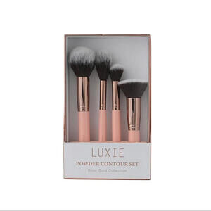 Luxie Makeup Brush Powder Contour Set - Rose Gold Collection